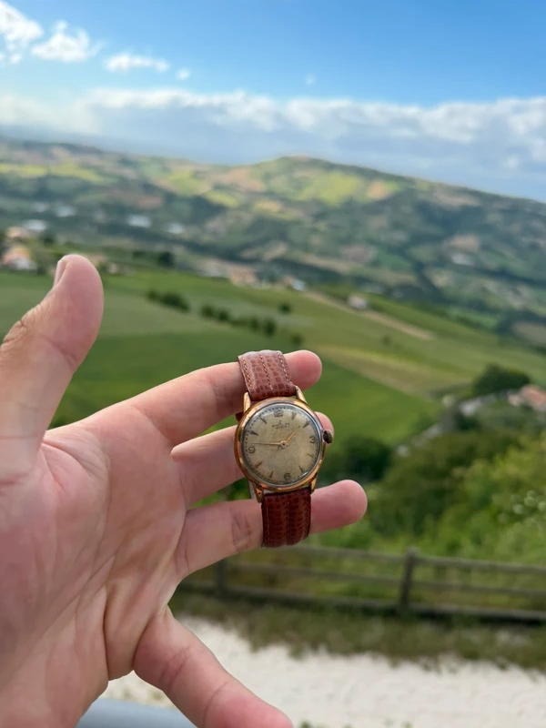 Vintage Breitling Genève ref. 2912 — Roségoud, jaren 50, origineel lopend